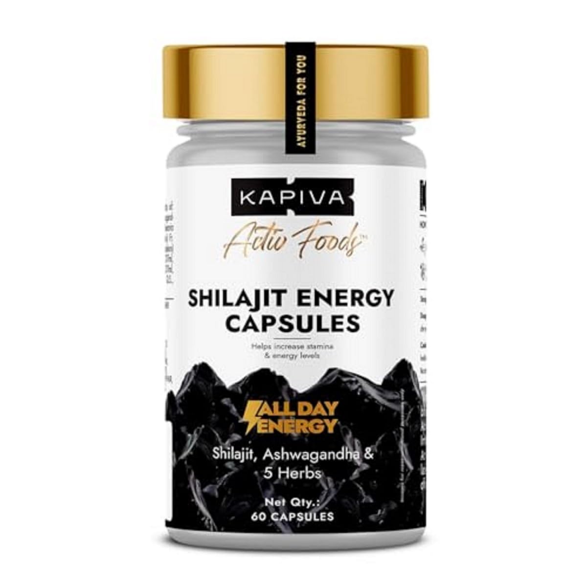 Kapiva Shilajit Energy Capsules for Stamina with Ashwagandha & Gokshura