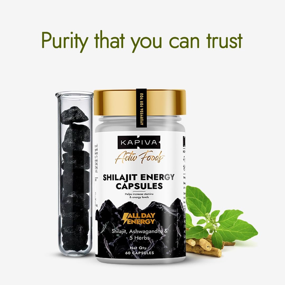 Kapiva Shilajit Energy Capsules for Stamina with Ashwagandha & Gokshura