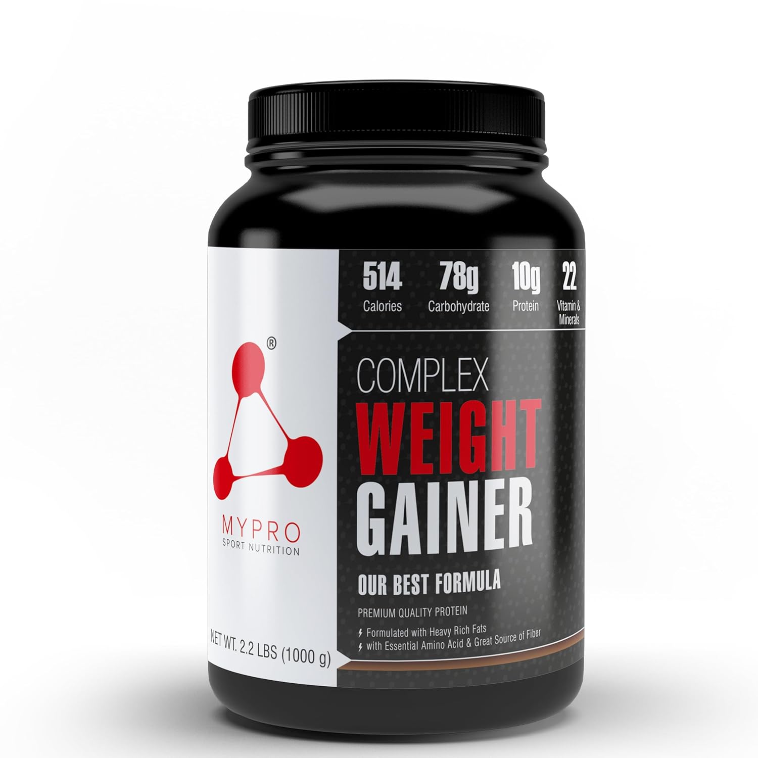 Mypro Vanilla Weight Gainer Protein Supplement 1kg