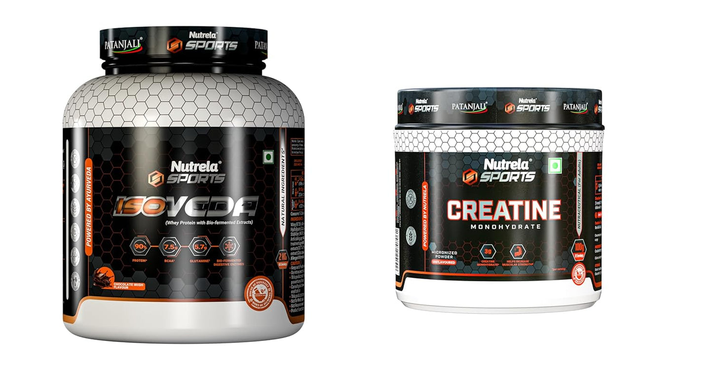 NUTRELA Premium Whey Isolate Protein 1kg Vanilla 90% Protein with BCAA & Enzymes