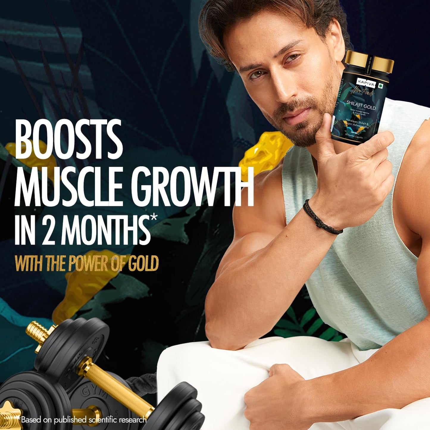 Kapiva Shilajit Gold Capsules 60ct | Boosts Stamina & Energy | Ayurvedic Formula