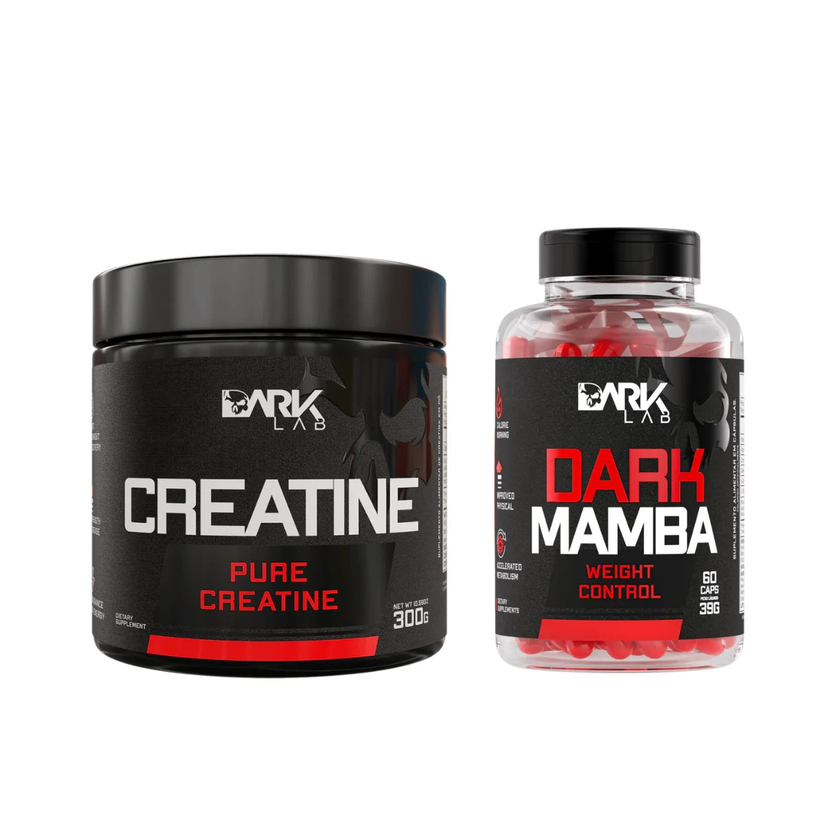 DARK LAB - KIT Creatine Monohydrate Pure 300g + Dark Mamba 60 Capsules