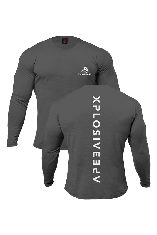 XAPE Futuristic Long Sleeve Tee - Charcoal