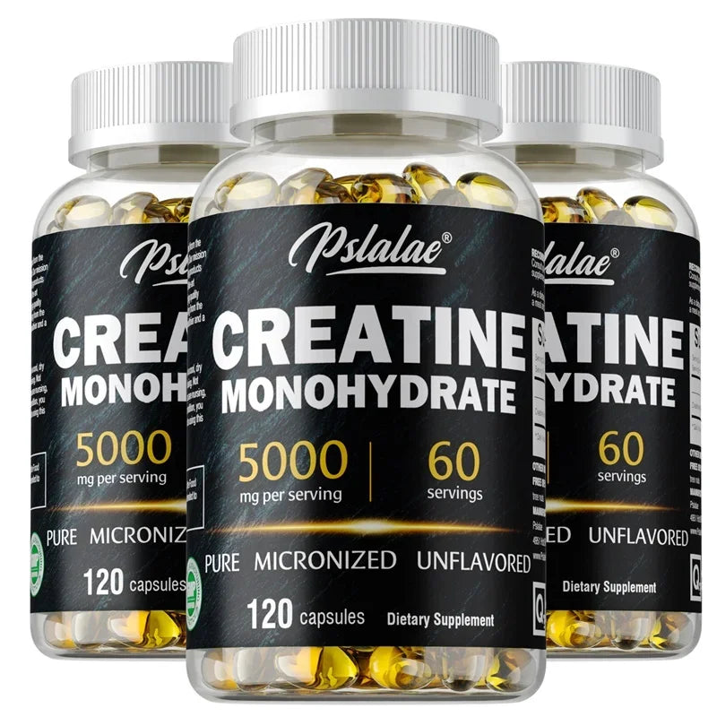 Creatine Monohydrate - Boost Muscle Strength, Promote Muscle Growth, Improve Athletic Performance, Vegetarian, Gluten-free