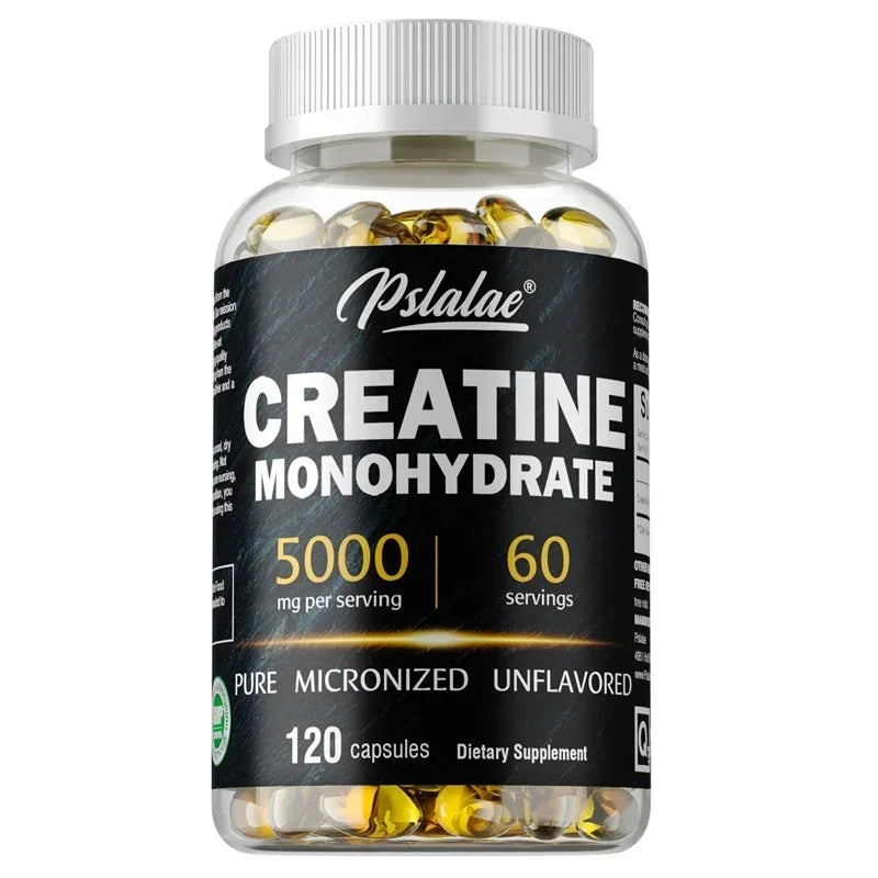 Creatine Monohydrate - Boost Muscle Strength, Promote Muscle Growth, Improve Athletic Performance, Vegetarian, Gluten-free