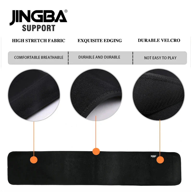 JINGBA Unisex Waist Trimmer for Fitness - Neoprene Slimming Sweat Belt for Volleyball, Golf & Tennis
