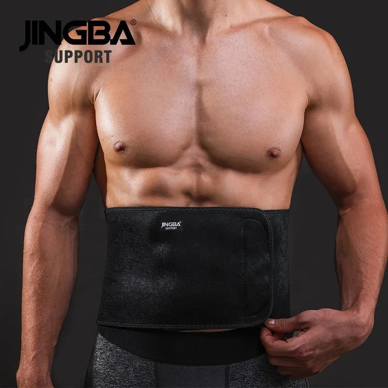 JINGBA Unisex Waist Trimmer for Fitness - Neoprene Slimming Sweat Belt for Volleyball, Golf & Tennis