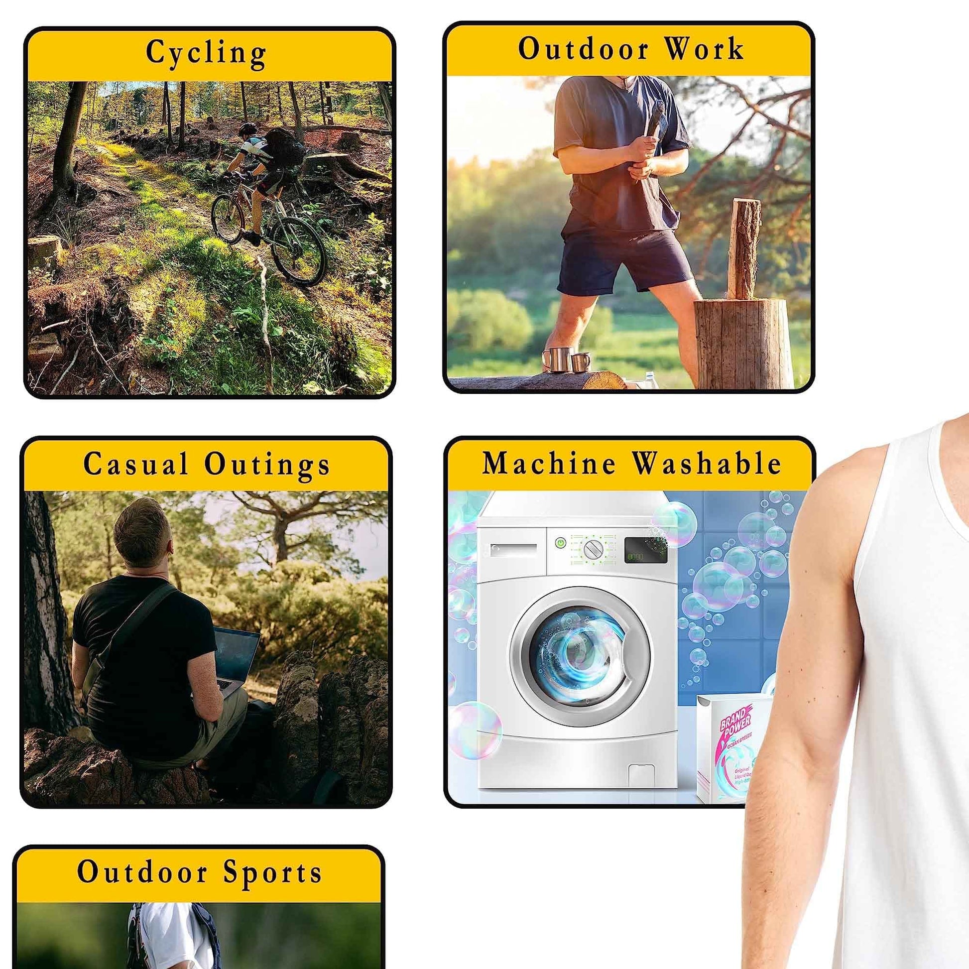 Pack of 6 Men's Cotton Blend Gym Muscle Vests Fitted Lightweight Comfortable Breathable Summer Wear Sizes S to XXL Available in Black Grey Navy White by Sock Stack